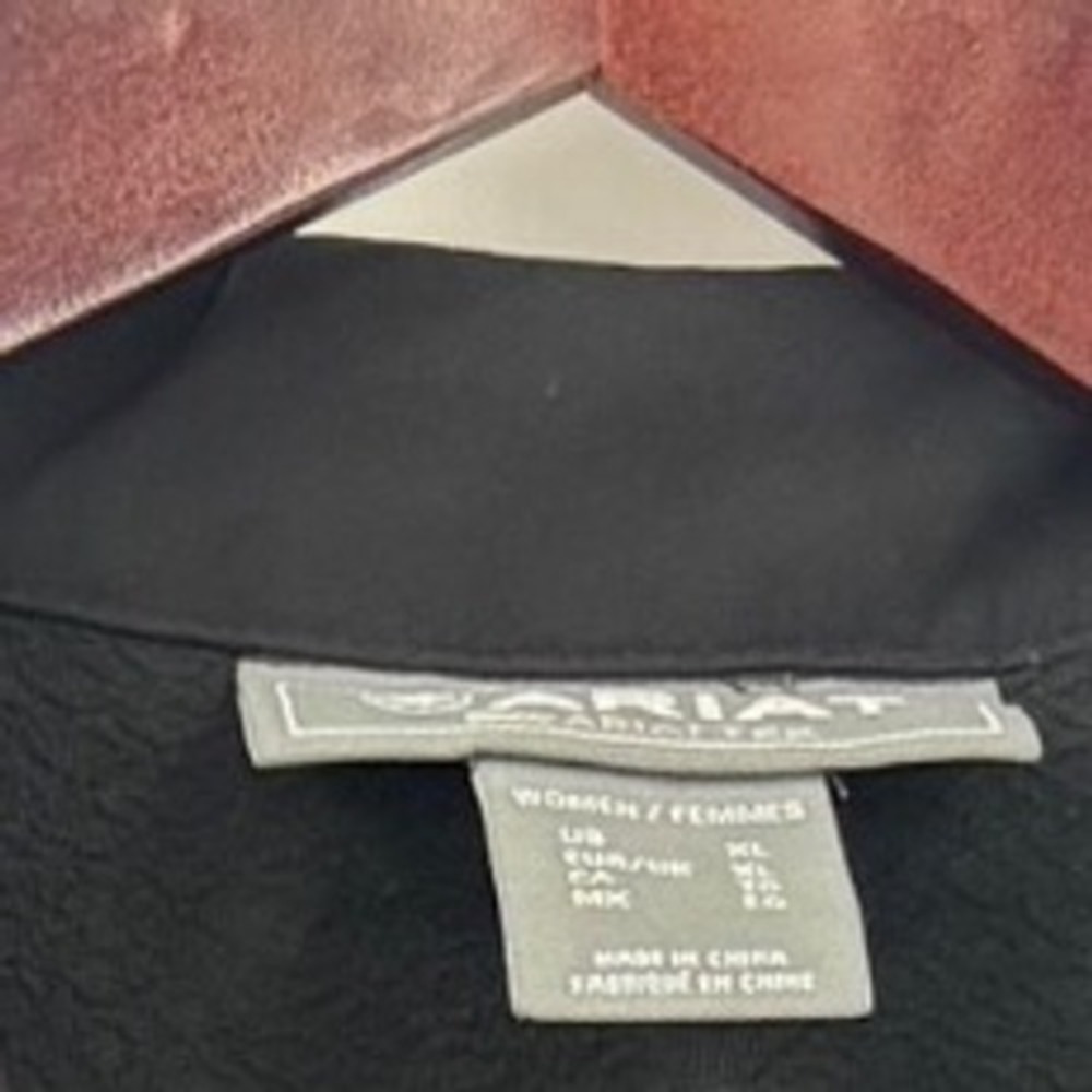 Ariat Black Softshell Jacket Mexico Flag Embroide… - image 8